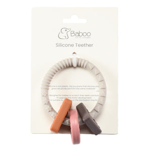 Silicone Baby Teether Gray - EFENDINA PAZAR - BABOO - 8682291517898