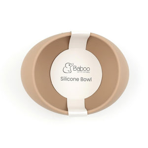 Silicone Vacuum Baby Bowl Beige - EFENDINA PAZAR - BABOO - 8682291517478