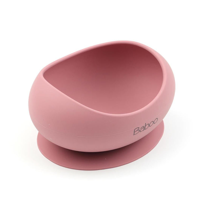 Silicone Vacuum Baby Bowl Pink - EFENDINA PAZAR - BABOO - 8682291517447