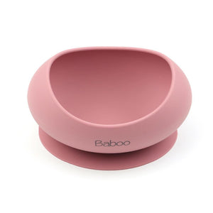 Silicone Vacuum Baby Bowl Pink - EFENDINA PAZAR - BABOO - 8682291517447