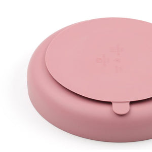 Silicone Vacuum Baby Plate with Compartments Pink - EFENDINA PAZAR - BABOO - 8682291517393