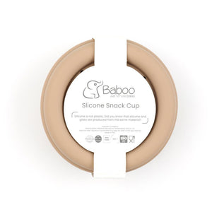 Silicone Vacuum Baby Snack Container Beige - EFENDINA PAZAR - BABOO - 8682291517782