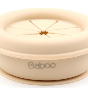 Silicone Vacuum Baby Snack Container Cream - EFENDINA PAZAR - BABOO - 8682291517775