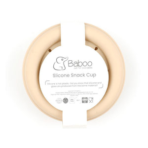 Silicone Vacuum Baby Snack Container Cream - EFENDINA PAZAR - BABOO - 8682291517775