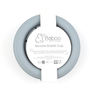 Silicone Vacuum Baby Snack Container Gray - EFENDINA PAZAR - BABOO - 8682291517768
