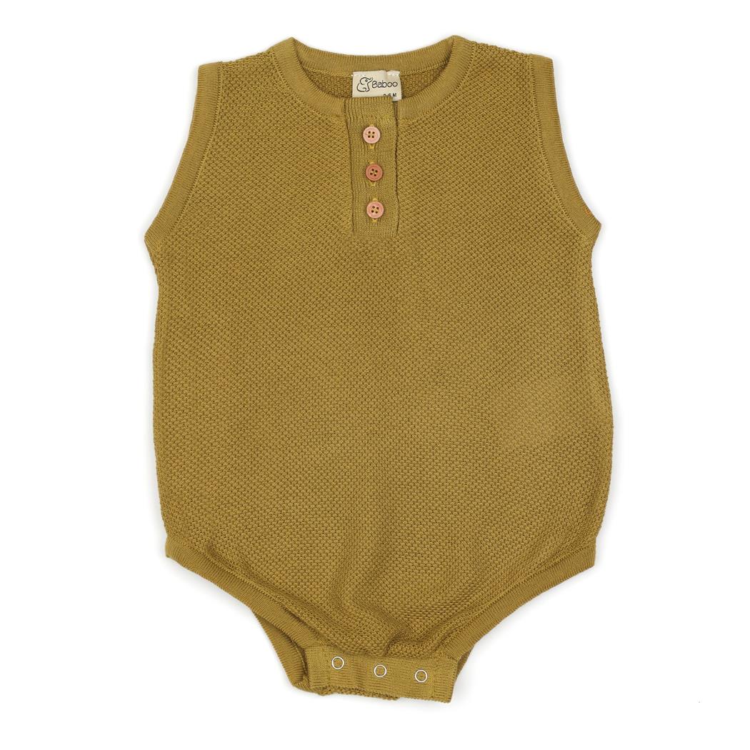 Sleeveless Summer Spring Baby Jumpsuit Green - EFENDINA PAZAR - BABOO - 8682291516709