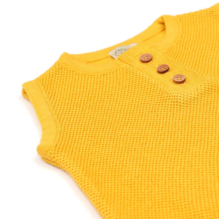 Sleeveless Summer Spring Baby Jumpsuit Yellow - EFENDINA PAZAR - BABOO - 8682291516679