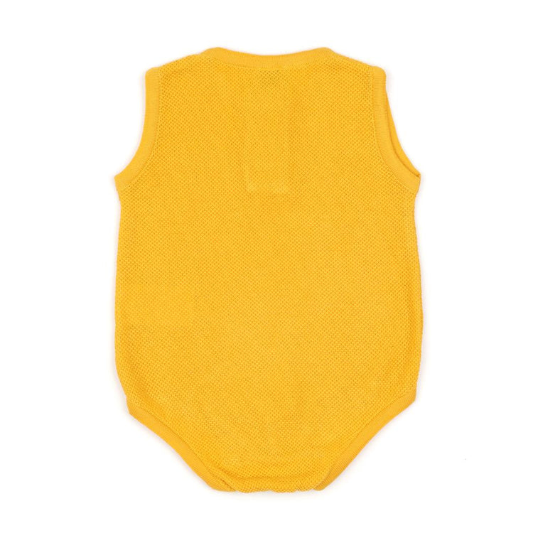 Sleeveless Summer Spring Baby Jumpsuit Yellow - EFENDINA PAZAR - BABOO - 8682291516679
