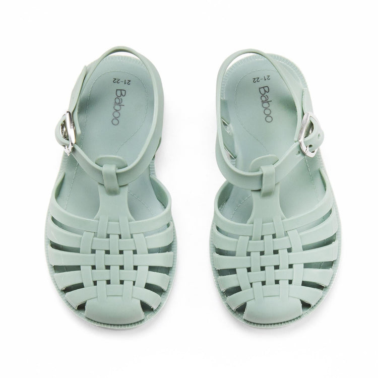 Soft Jelly Baby and Kids Sandals Green - EFENDINA PAZAR - BABOO - 8682291512886