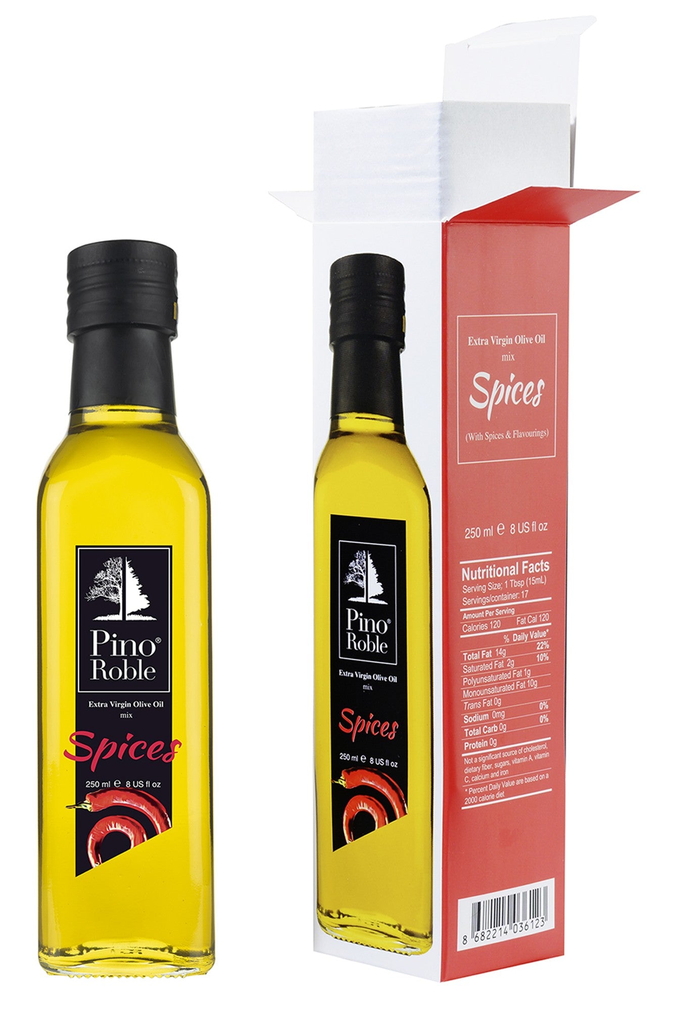 PinoRoble Extra Virgin Olive Oil Infused with Hot Spices