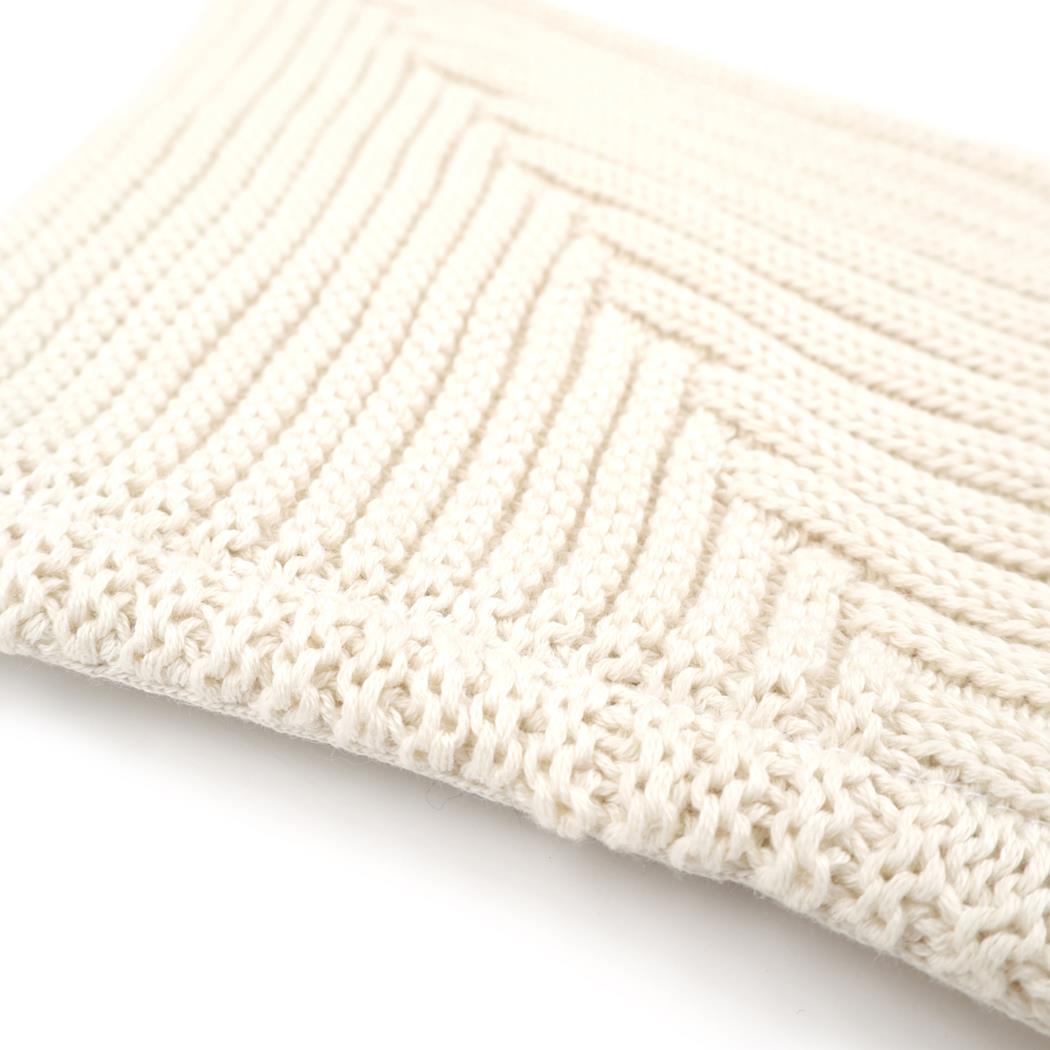 String Organic Cotton Baby Knitted Beanie Cream - EFENDINA PAZAR - BABOO - 8682291520744