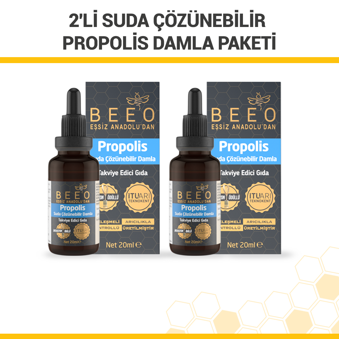 beeo 2 Pack Water Soluble Propolis Drops