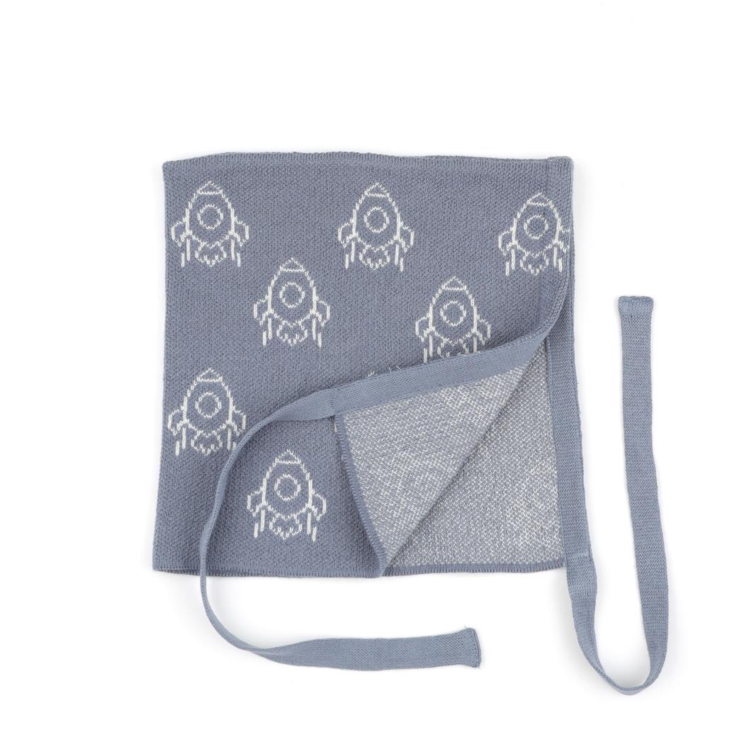 Swaddle Blanket Beanie Booties Gift Set Blue - EFENDINA PAZAR - BABOO - 8691810009042