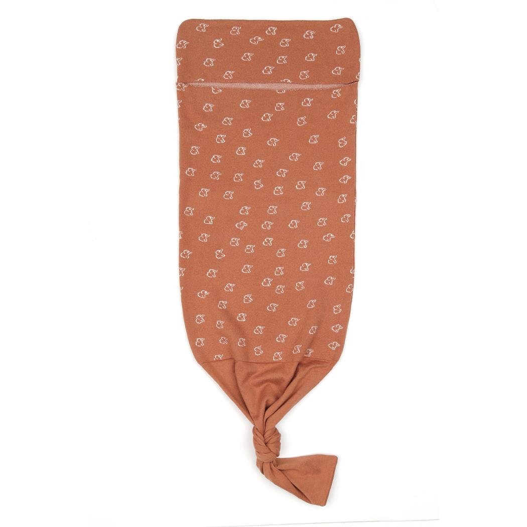 Swaddle Blanket Beanie Booties Gift Set Brown - EFENDINA PAZAR - BABOO - 8691810009424