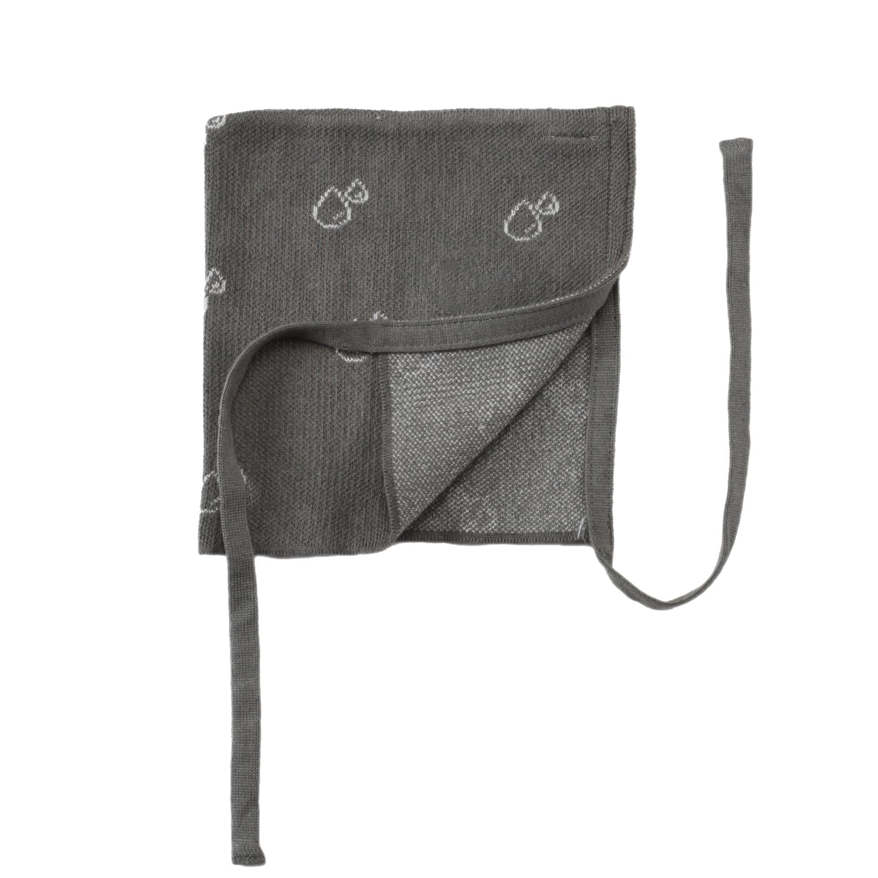 Swaddle Blanket Beanie Booties Gift Set Gray - EFENDINA PAZAR - BABOO - 8691810009806