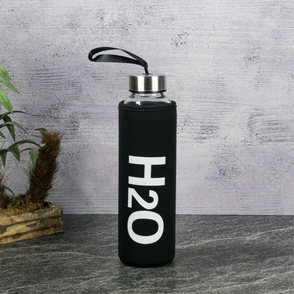 Tohana H2O 500 ml Glass Flask Black