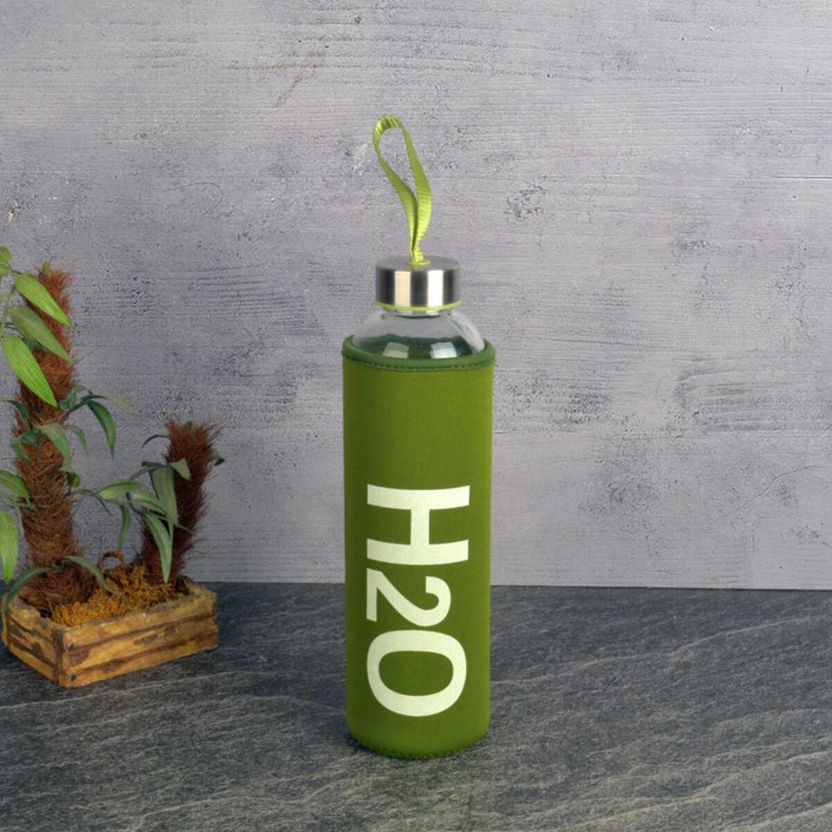 Tohana H2O 500 ml Glass Flask Green