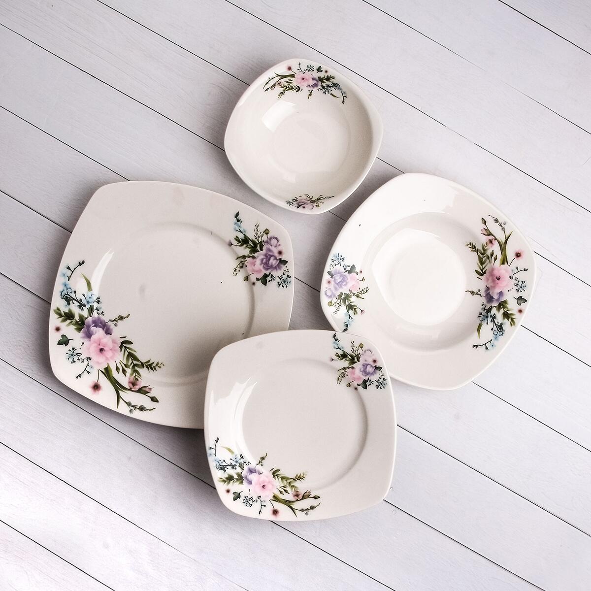 Tulu Porcelain 24 Piece Dinnerware Set Terra Form Dk01 - EFENDINA PAZAR - TULU - 8683024028216