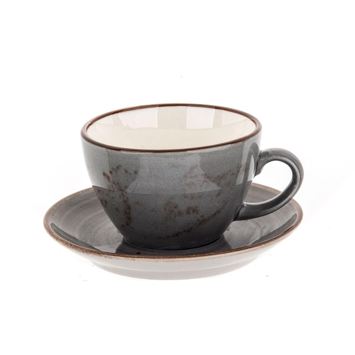Tulu Porcelain 4 Piece Latte Set R67 Gray - EFENDINA PAZAR - TULU PORSELEN - 8683024028070