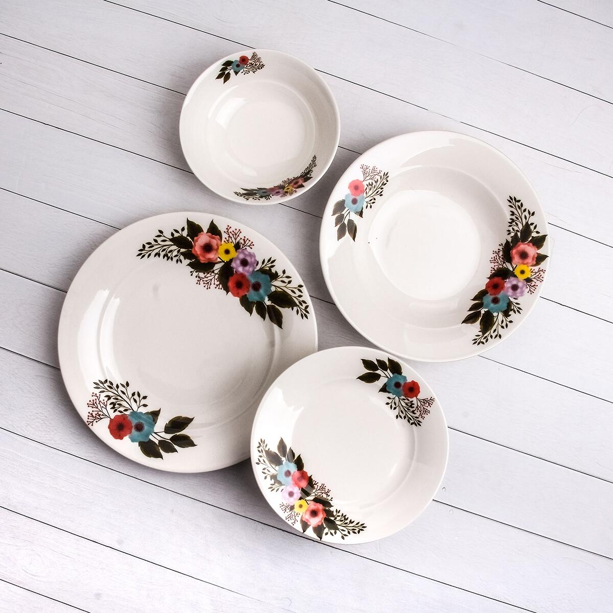 Tulu Porcelain 24 Piece Dinner Set Sakura Form Dk1