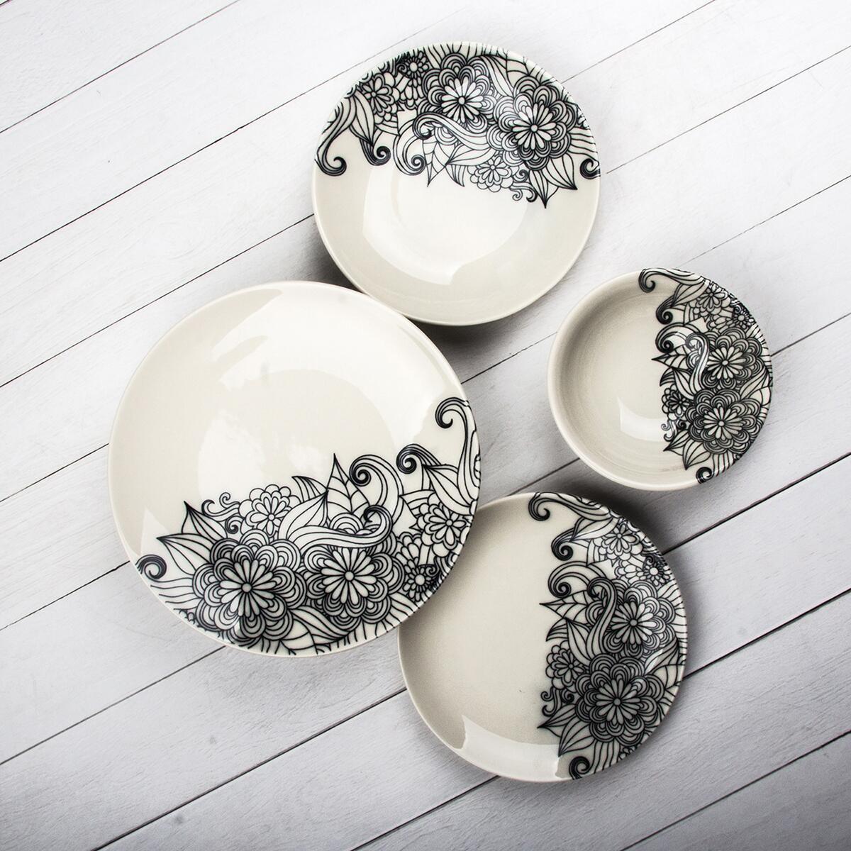 Tulu Porcelain 24 Piece Dinner Set