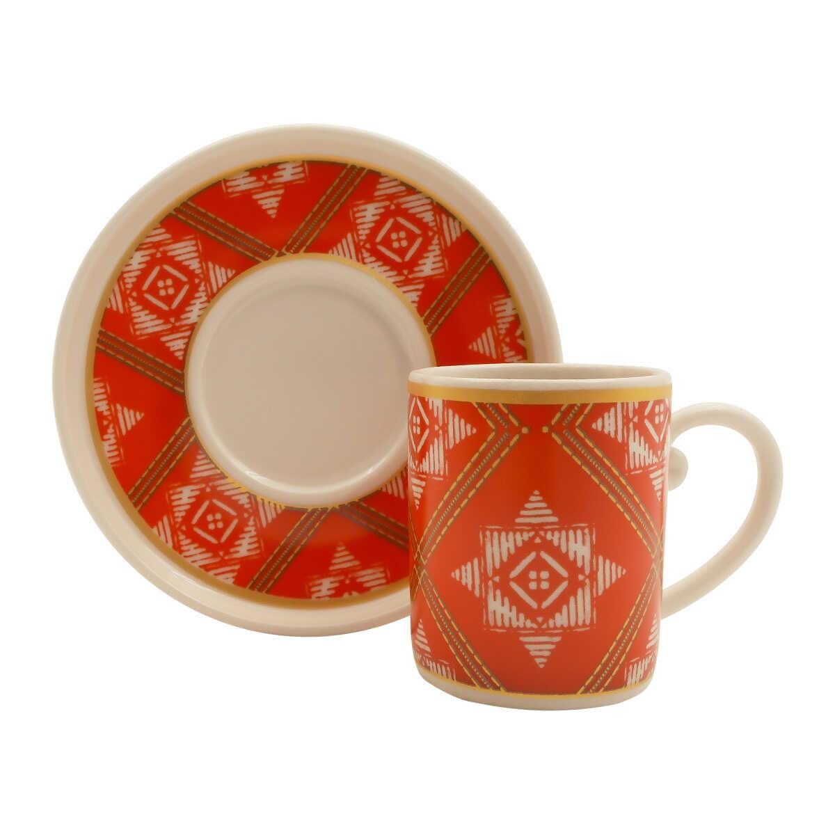 Tulu Whirling Dervish Turkish Coffee Cup Set for 6 Persons 100 ml