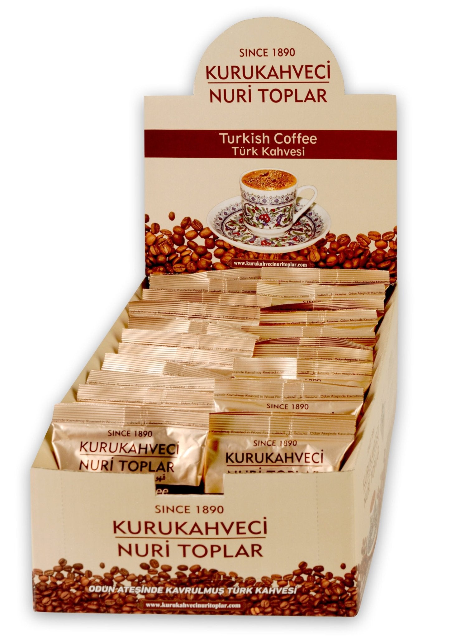 TURKISH COFFEE 100 GR FOIL x 24 PIECES - EFENDINA PAZAR - KURUKAHVECİ NURİ TOPLAR - KNT102