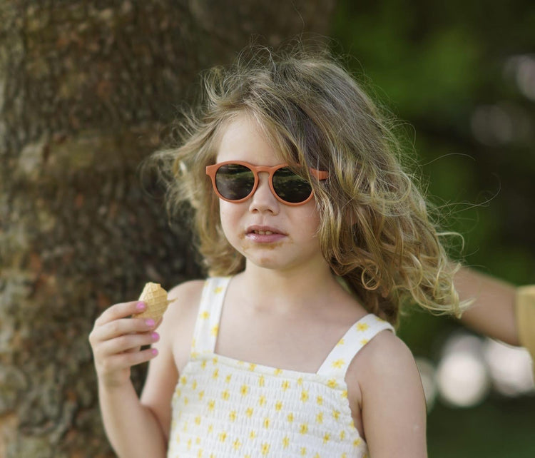 Ultra Light Midi Size Children's Sunglasses Orange - EFENDINA PAZAR - BABOO - 8682291516280