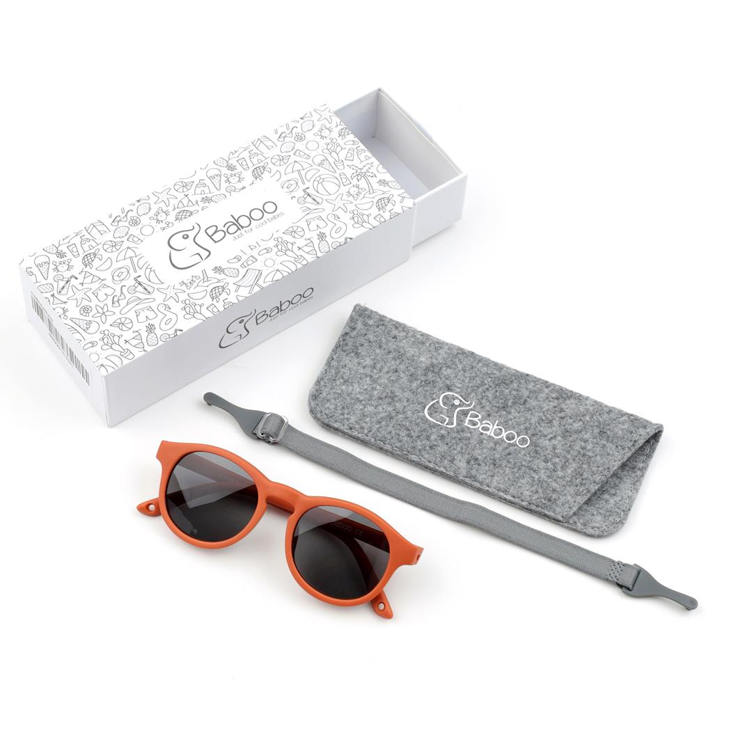 Ultra Light Midi Size Children's Sunglasses Orange - EFENDINA PAZAR - BABOO - 8682291516280