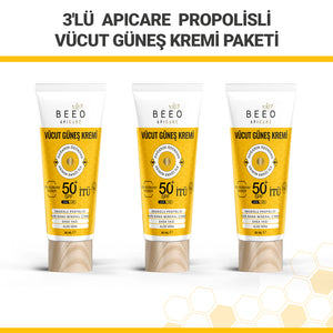 Beeo 3 Pack Apicare Propolis Body Sunscreen