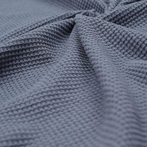 Waffle Organic Cotton Baby Blanket Blue - EFENDINA PAZAR - BABOO - 8682291518444