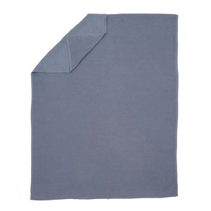 Waffle Organic Cotton Baby Blanket Blue - EFENDINA PAZAR - BABOO - 8682291518444