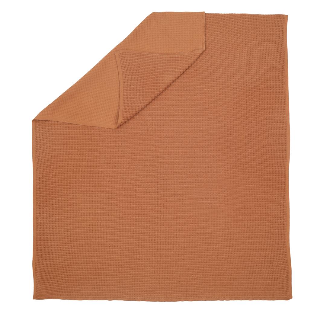 Waffle Organic Cotton Baby Blanket Brown - EFENDINA PAZAR - BABOO - 8682291518437