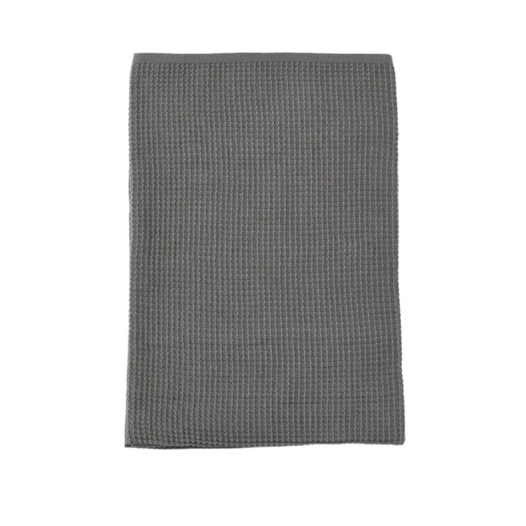 Waffle Organic Cotton Baby Blanket Gray - EFENDINA PAZAR - BABOO - 8691810010529