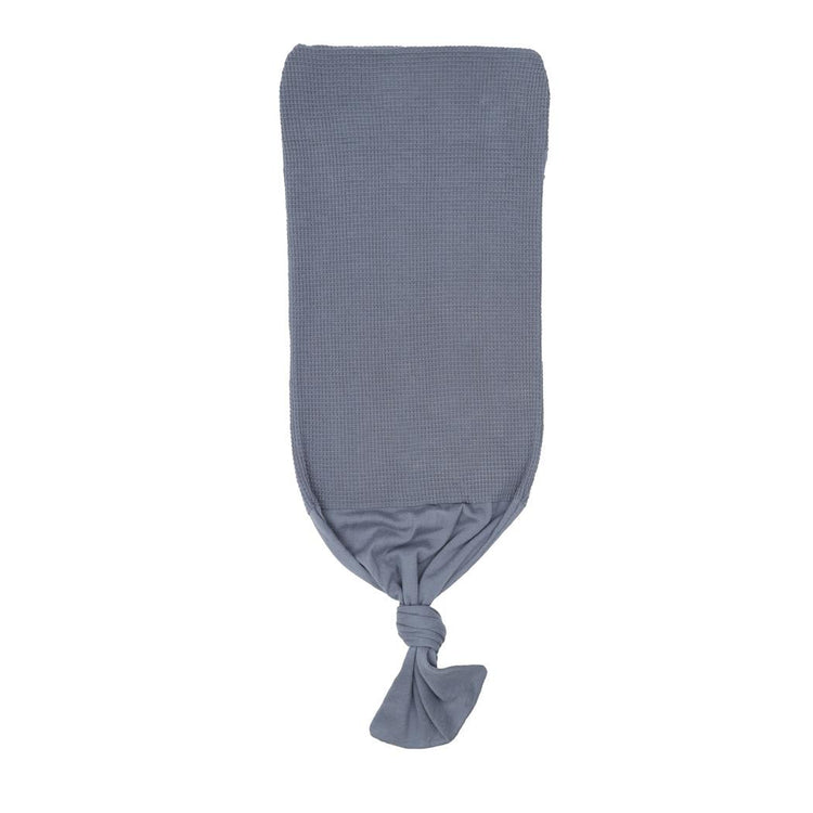 Waffle Organic Cotton Baby Swaddle Blanket Blue - EFENDINA PAZAR - BABOO - 8682291518383