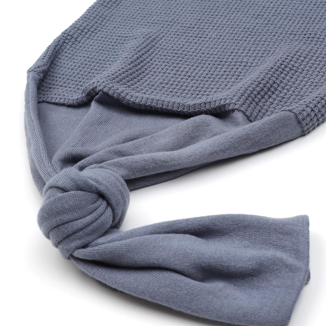 Waffle Organic Cotton Baby Swaddle Blanket Blue - EFENDINA PAZAR - BABOO - 8682291518383