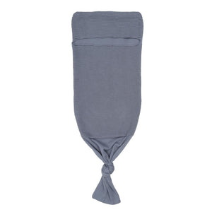 Waffle Organic Cotton Baby Swaddle Blanket Blue - EFENDINA PAZAR - BABOO - 8682291518383