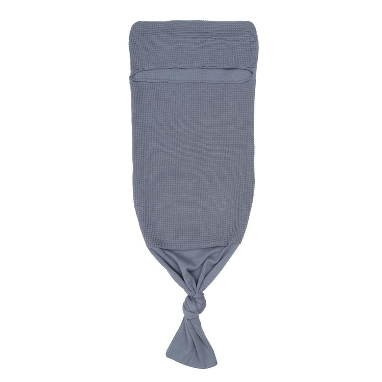 Waffle Organic Cotton Baby Swaddle Blanket Blue - EFENDINA PAZAR - BABOO - 8682291518383