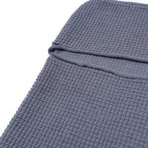 Waffle Organic Cotton Baby Swaddle Blanket Blue - EFENDINA PAZAR - BABOO - 8682291518383