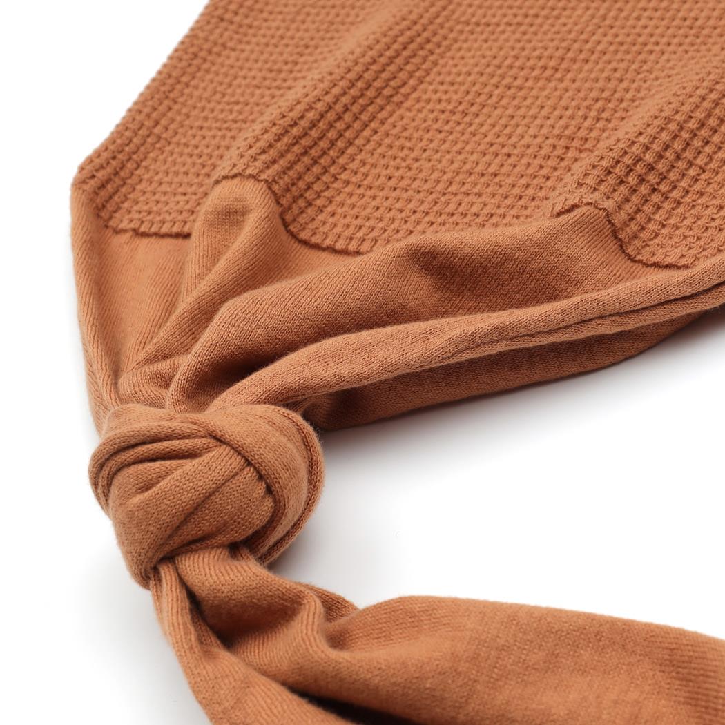 Waffle Organic Cotton Baby Swaddle Blanket Brown - EFENDINA PAZAR - BABOO - 8682291518376