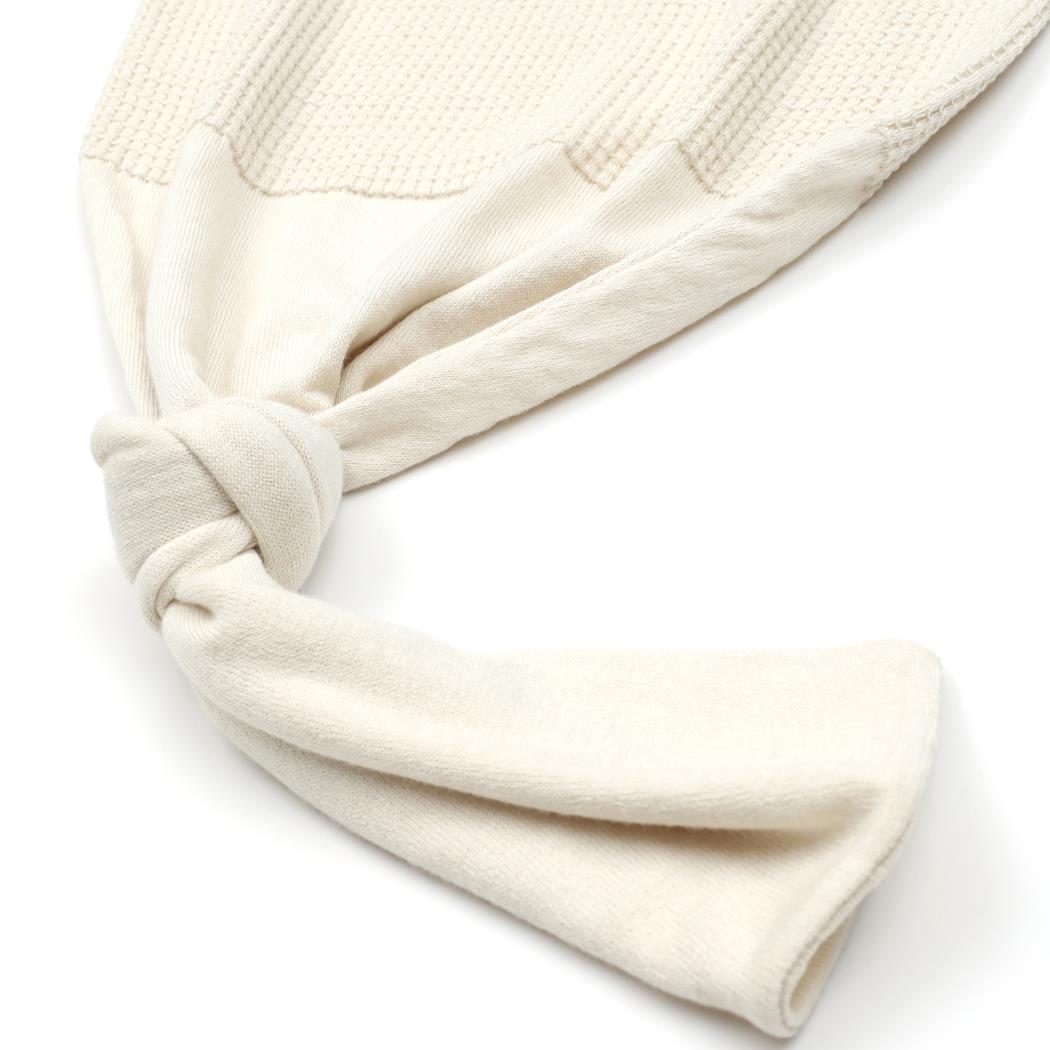 Waffle Organic Cotton Baby Swaddle Blanket Cream - EFENDINA PAZAR - BABOO - 8682291518390