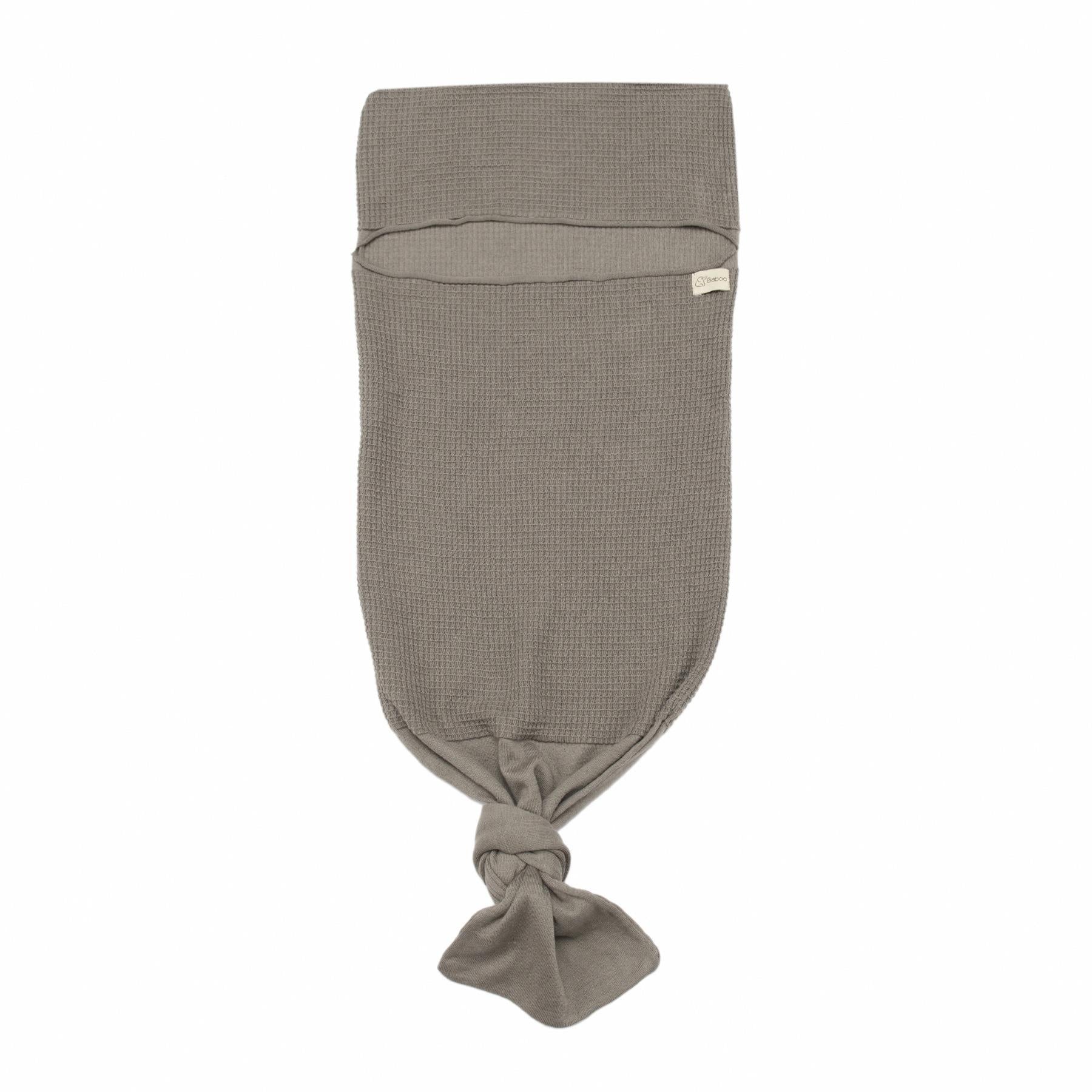 Waffle Organic Cotton Baby Swaddle Blanket Gray - EFENDINA PAZAR - BABOO - 8691810001145