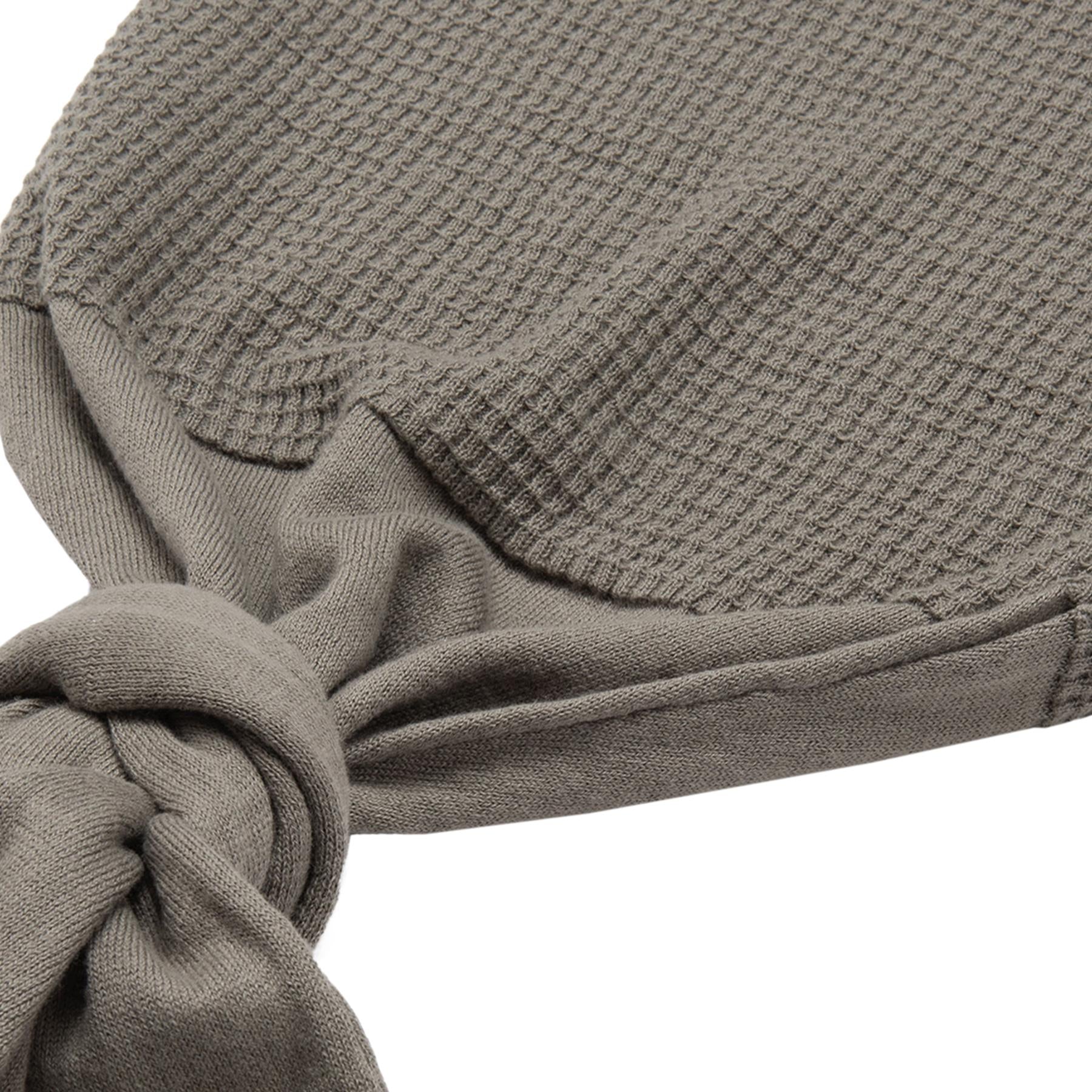 Waffle Organic Cotton Baby Swaddle Blanket Gray - EFENDINA PAZAR - BABOO - 8691810001145