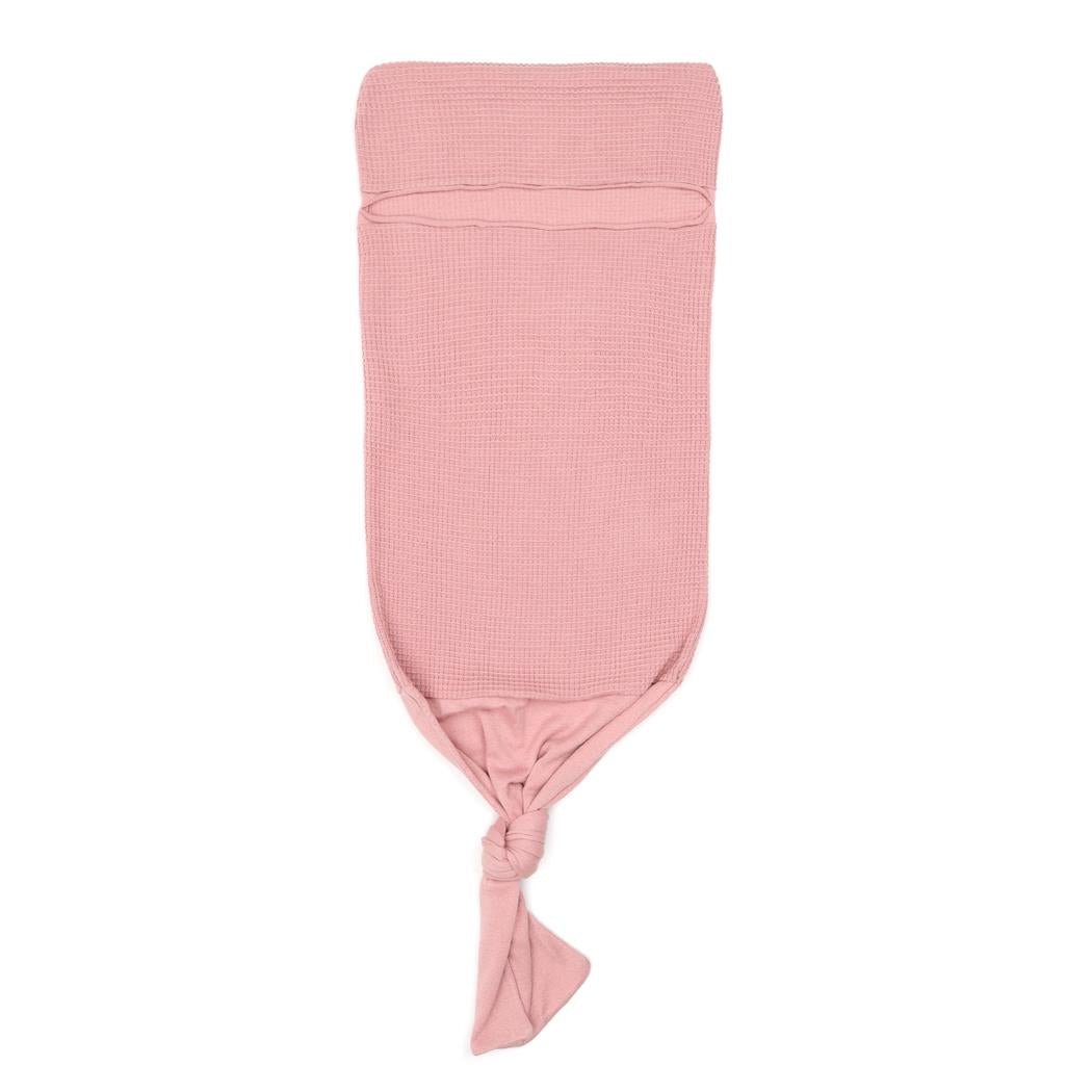 Waffle Organic Cotton Baby Swaddle Blanket Pink - EFENDINA PAZAR - BABOO - 8682291518369
