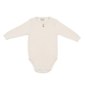 Waffle Organic Cotton Top - Bottom Baby Set Cream - EFENDINA PAZAR - BABOO - 8682291519939