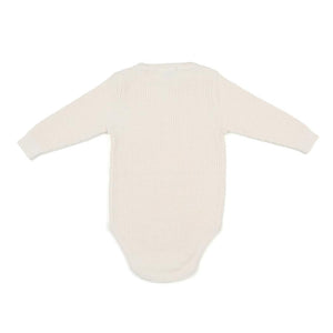 Waffle Organic Cotton Top - Bottom Baby Set Cream - EFENDINA PAZAR - BABOO - 8682291519939