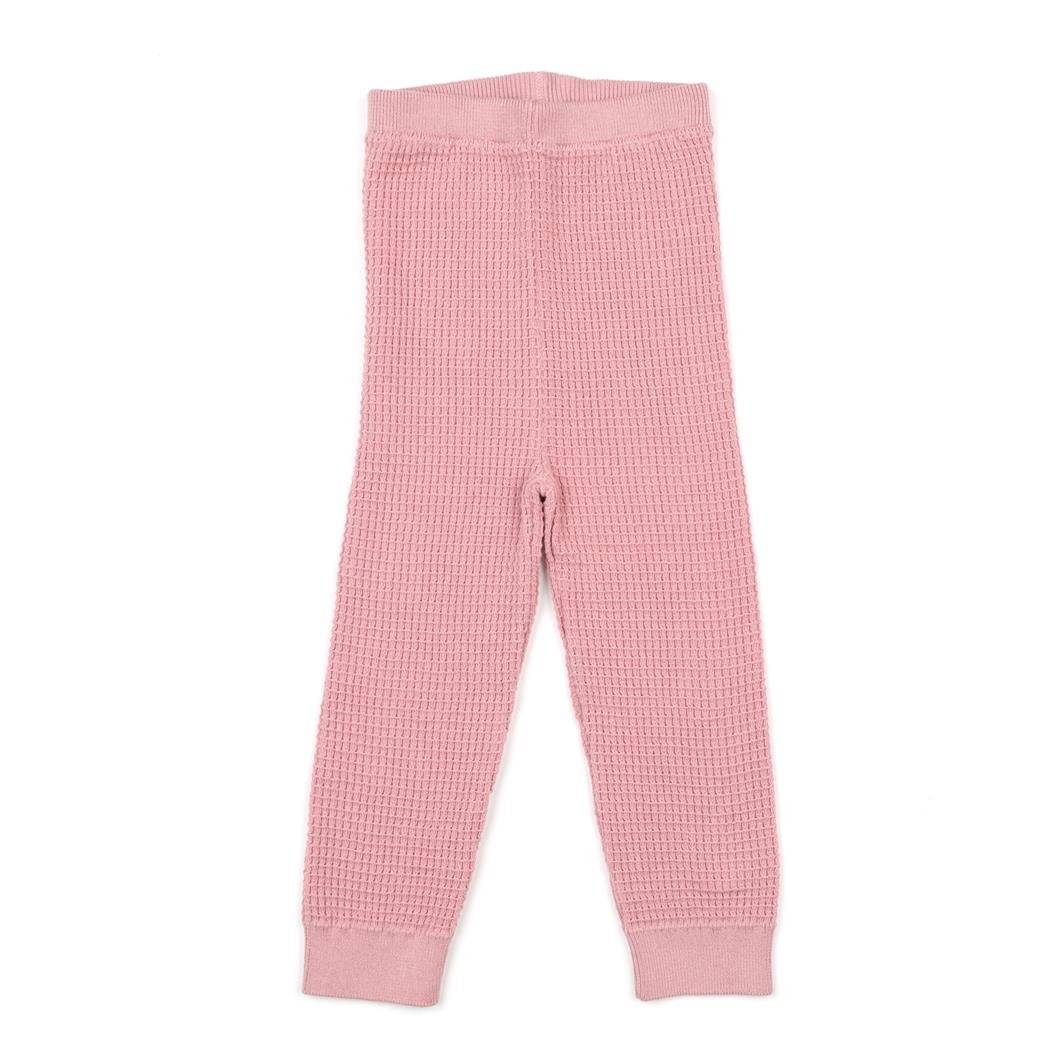Waffle Organic Cotton Top - Bottom Baby Set Pink - EFENDINA PAZAR - BABOO - 8682291519786