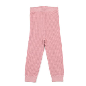 Waffle Organic Cotton Top - Bottom Baby Set Pink - EFENDINA PAZAR - BABOO - 8682291519786