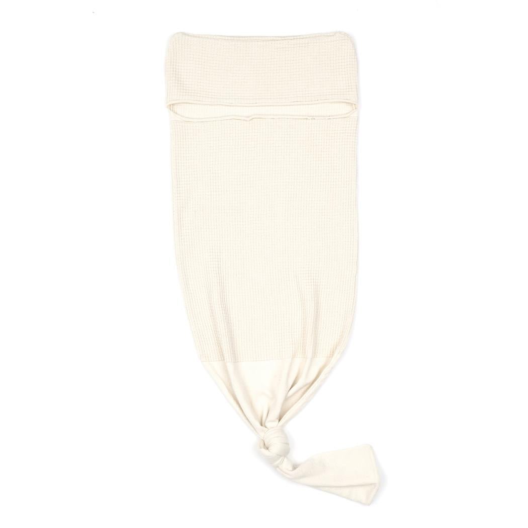 Waffle Swaddle Blanket Beanie Booties Gift Set Cream - EFENDINA PAZAR - BABOO - 8691810008441