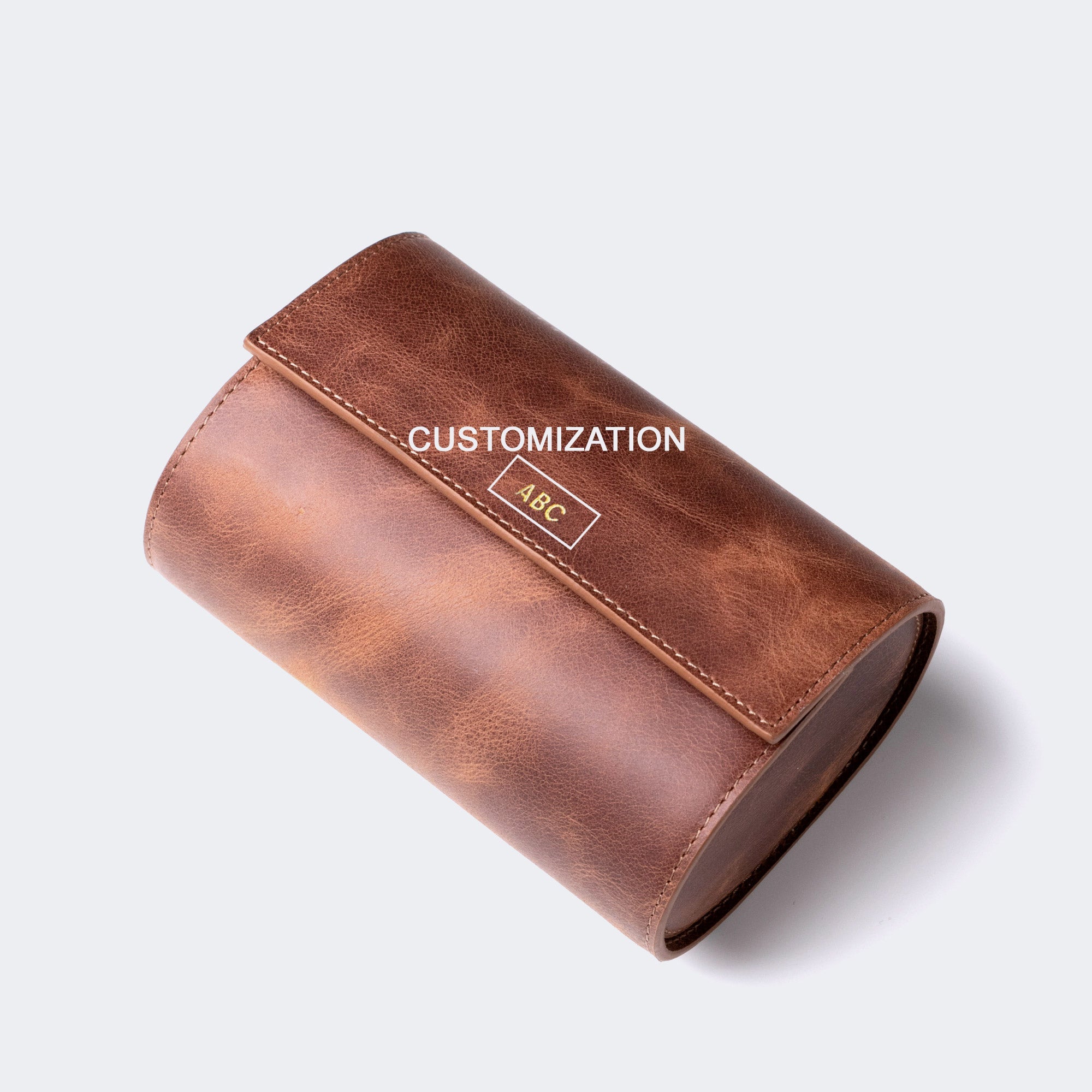Leather Double Watch Roll